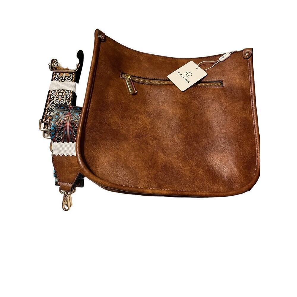 Caitina Crossbody Bag Women Vegan Leather Hobo Handbag Trendy Crossbody